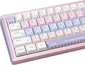 【中古】GEKUCAP カスタム PBT キーキャップ 130 キー かわいい キャンディーカラー 日本語キーキャップ 昇華型 チェリープロファイル カスタムキーキャ