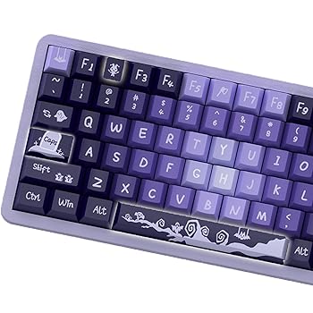 【中古】【未当て嵌める】Luskinno PBT 足懸かり旗がしら、138キーウィッチハロウィンテーマMDA足懸かり旗がしら昇華型、カスタムキーボードキーキャップセット、61/64/68/84/87/1