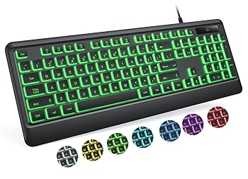 【中古】【未当て嵌める】Luzarriba (ルザリバ) 有線バックライトキーボード Mac用 ともし火付き添い人USB鍵盤 7色うしろ側ともし火付き添い人 フルサイズ 電子計算機鍵盤 パソコン・周辺機器-その他