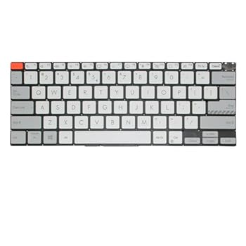【中古】ノートパソコンキーボード ASU-S Pro14 M7400 M4700QC X7400 M3400 M3401 X3400に対応 ブラック ホワイト US バックライト(シルバー)。 18,768円