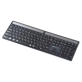 【中古】サンワサプライ ソーラー充電Bluetoothキーボード SKB-BTEC1BK