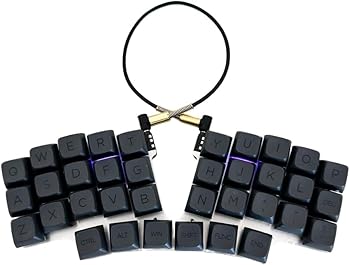 【中古】Hardtochooseone スプリットエルゴノミクスメカニカルキーボード QMK積み上げる 鍵盤はMX取り替えっこ相応うで完膚なきまでに組み立てられています 36手がかり花の冠
