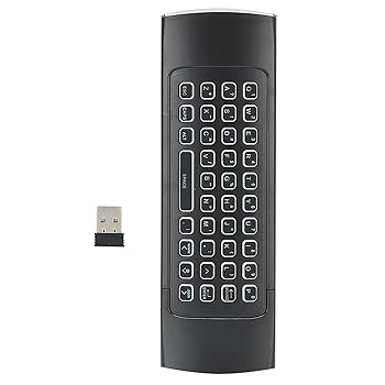 【中古】フルキーボード、空中マウスおよびテレビリモコン、ワイヤレス伝送、モーションセンサー、小型軽量、両面キーボード付きバックライトワイヤレス
