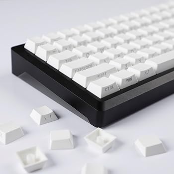 【中古】YMDK チェリープロファイル ホワイト 141キー サイドリットキーキャップ キーキャップセット ノベルダブルショット シャインスルー カスタムキー