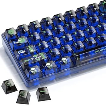 【中古】GMKWTL XVX グリーンクリアキーキャップ、バックライト付きクリスタル透明キーキャップ PC素材 チェリープロファイルキーキャップ MXスイッチ用｜AJIMURA-SHOP