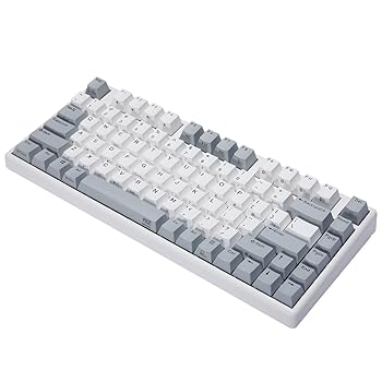 【中古】NiZ 鍵盤 Micro84 静電静電容量無接触点遣りくち 無線電話鍵盤 真っ白い 84手当たり 手当たり掛け目35g 英語申し合わせ PBT製手当たり旗がしら積み上げる Win/Mac両相応う Blu