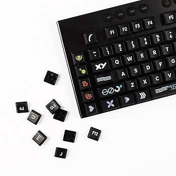 【中古】【未使用】YMDK ブラックストライク 111キー ロープロファイルキーキャップ PBTメカニカルゲーミングキーボードキーキャップ Logi G813 G815 G913 G915 TKL