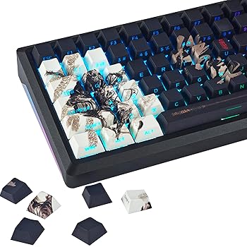 【中古】YMDK Wukong フルセット キーキャップ 130キー クリエイティブ アニメ テーマ キーキャップ 自家製 カスタム キーキャップ PBT 染料 サブ チェリ