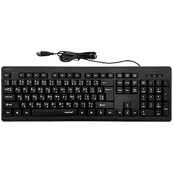 【中古】【未使用】タイ語 キーボード USB接続 AAA-KB-01 (ブラック)