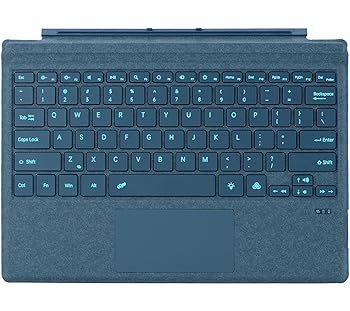 【中古】【未使用】マイクロソフトの Surface Pro の世代 7+ のためのタイプ カバー 7 6 5 4 3 タッチパッドのタブレットのキーボード、7 色のバックライトが付いて