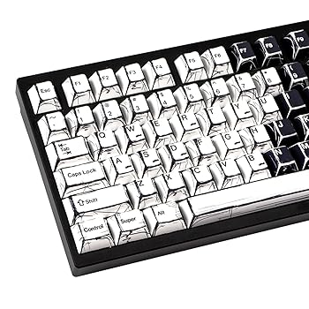 【中古】【未当て嵌める】GEKUCAP モノクロマンガテーマキーキャップ 136足懸かり 昇華型PBT カスタムキーキャップセット チェリープロファイルキーボードキーキャップ 60% 65