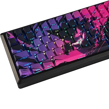【中古】YMDK ブラックコールボールキーキャップ フルセット 131キー クリエイティブアニメーション カスタムキーキャップ PBT チェリープロファイル 昇画像