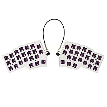 【中古】【未使用】YMDK スプリットキーボード Corne V4.1 46キー 人間工学に基づいたホットスワップ可能 40%レイアウト 3D PLA RGB QMKバイアル オールキー プログ