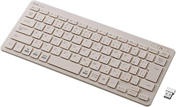 【中古】キーボード 薄・ミニ ワイヤレスキーボード グレー
