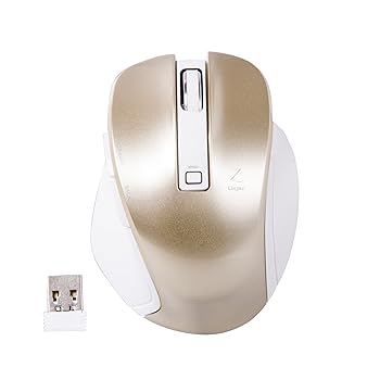 【中古】Digio2 Z 究極のカタチ 2.4GHz ワイヤレスマウス 5ボタン Blue LED Sサイズ ゴールド 47500