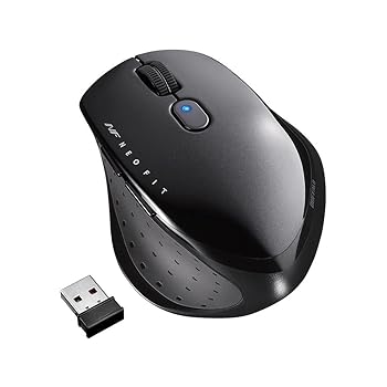 【中古】【未使用】バッファロー BUFFALO 無線 BlueLED 5ボタン ネオフィットマウス Mサイズ ブラック BSMBW515MBK