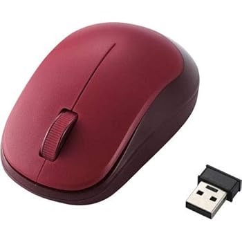 【中古】エレコム BlueLEDマウス/EPRIM/無線/3ボタン/レッド M-DY12DBRD