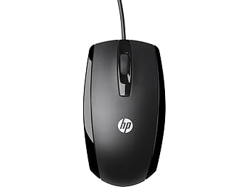 【中古】【未使用】HP X500 USB 有線光学マウス PC/Mac/ノートパソコン用 - ブラック (E5E76AA)