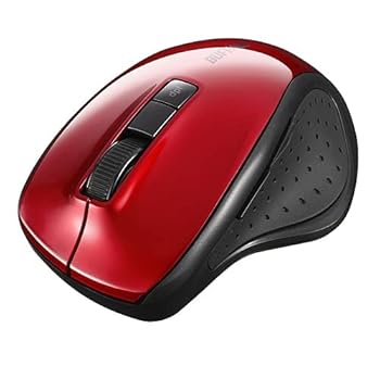 【中古】【未使用】バッファロー ( BUFFALO ) BSMBB300RD 5ボタン Bluetooth5.0 BlueLED マウス レッド BSMBB300RD