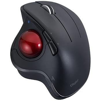【中古】ナカバヤシ Digio2トラックボール二十日鼠 角度変数 Bluetooth5.0 5名取り草 光学式 黒いこと MUS-TBIF182BK マウス-パソコン・周辺機器