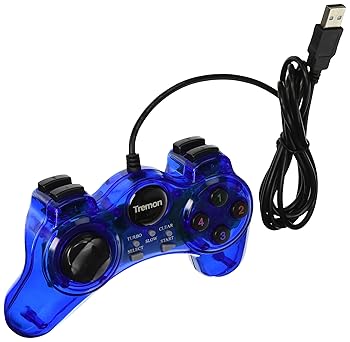 【中古】【未使用】PC USB ジョイパッド ゲームコントローラー ジョイスティック ブルー [Windows]｜AJIMURA-SHOP