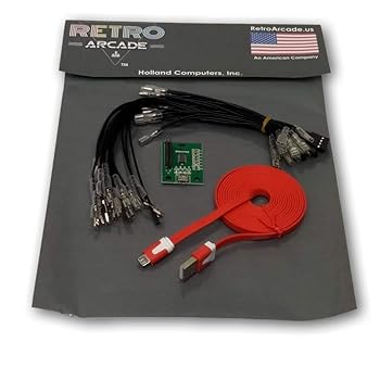 【中古】RetroArcade.us アーケードゲームコントローラー USBインターフェース PCBキット PC (MAME) PS3 to Mame用 - 1人のみプラス