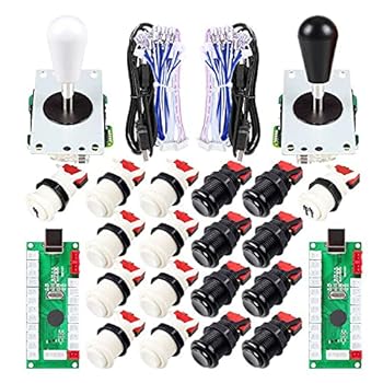 【中古】Avisiri 2プレーヤーアーケードジョイスティック DIYパーツ USBエンコーダー2個 + 楕円ジョイスティック2個 Hanlde + アメリカンスタイルアーケ