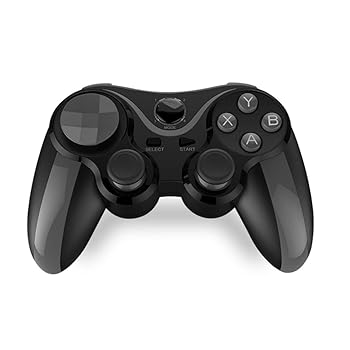 【中古】【未使用】無線 ワイヤレスゲームジョイスティックコントローラー、PC/Androidフォン、タブレット用の充電ケーブルと伸縮式スタンド付きの二重振動ポータブ