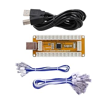 【中古】SJ@JX アーケード ゲーム USB エンコーダ ゼロ遅延 2 プレーヤー ゲームパッド ボタン ジョイスティック コント ローラー任天堂のスイッチ PC PS