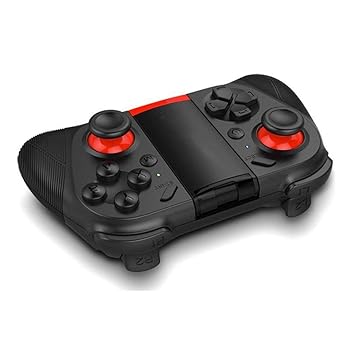 【中古】ゲームパッド IPhoneのAndriodタブレットPCのBluetoothゲームパッドワイヤレスゲームジョイスティック用コントローラ (Color : Black, Size : On