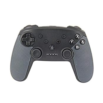 【中古】ゲームパッド ポータブルスイッチPCゲームパッド振動6軸ジャイロスコープBTませワイヤーゲームパッド 高感度と高速応答 (Color : Black, Size :
