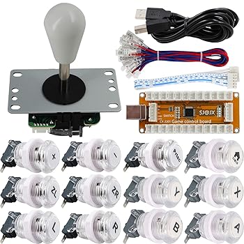 【中古】【未使用】SJ@JX アーケード ゲーム コント ローラー USB エンコーダ 1 プレーヤー ゲームパッド マイクロスイッチ ボタン 8 ウェイ ジョイスティック Nint