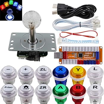 【中古】SJ@JX アーケード ゲーム LED コント ローラー ランプ USB エンコーダ ゲームパッド チェリー MX マイクロスイッチ ライト ボタン 4-8 ウェイ LE 8,329円