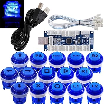 【中古】【未当て嵌める】SJ@JX アーケードゲームスティック DIY一揃いの道具 LED名取り草 Cherry MX マイクロ取り替えっこ 照明ランプ制御装置 USBエンコーダー ゲームパッドケーブ