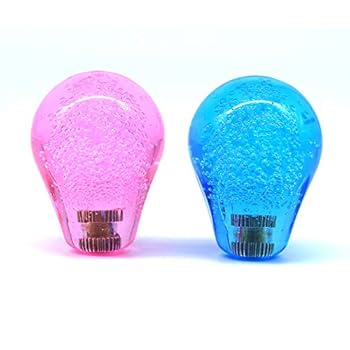 【中古】Arcity 2ピース アーケード ジョイスティック バットトップ ビッグヘッド オーバルハンドルノブ アメリカンタイプ ピンクとブルー 透明 Zippy SA