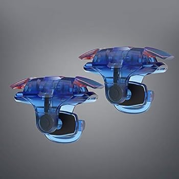 【中古】ゲン食べるチキンメタルカラフルな物理補助ボタンシューティングゲームコントローラ（第3回） pp fuyawei (Color : Blue)