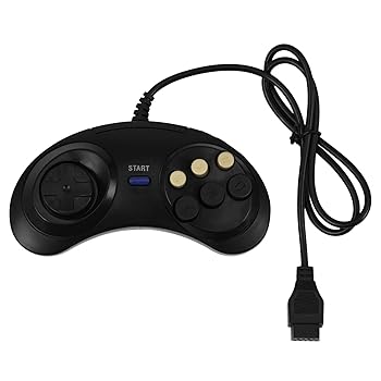 【中古】【未使用】Youmine クラシック、レトロ、6ボタン、有線ハンドル、ゲームのコントローラ、ゲームパッド、ジョイスティック、ジョイパッド、ga Md2 Pc Mega D