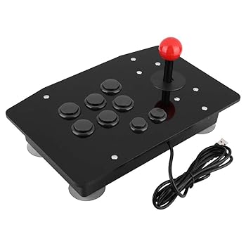【中古】【未当て嵌める】吹き抜け競り合い USBスティックボタンコントローラー マイコン用 8ボタンゲームジョイスティックハンドルコントローラー Win7 Win8 Win10