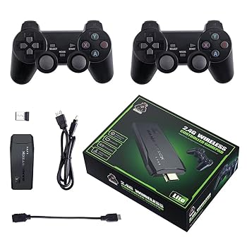 【中古】【未使用】Cawevon Wireless Retro Gaming Console, 9 Classic Emulators, Plug and Play Video Game Stick Built-in 20000+ Classic Games, 4K HD HDMI Ou|AJIMURA-SHOP
