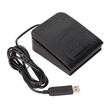 【中古】USBフットスイッチペダル,ビデオゲームコンピュータハンズフリーフットスイッチシングルボタン抑えつけるプログラムコンピュータマウスキーボード2Mケ
