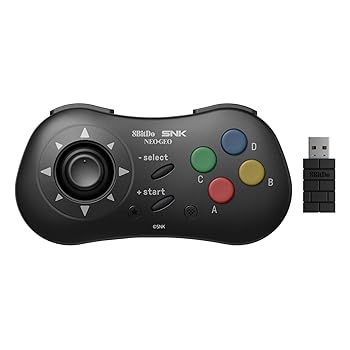 【中古】【未使用】8Bitdo NEOGEO Windows、Android、NEOGEO mini用ワイヤレスコントローラ、クラシッククリック式ジョイスティック付き - SNK公式ライセンス (Blac