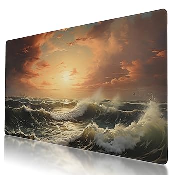 【中古】大きなゲーミング印象派デザインマウスパッド 35.5 x 16インチ 滑り止めベース 防水 ゲーマー/オフィス/自宅に最適｜AJIMURA-SHOP 10,592円