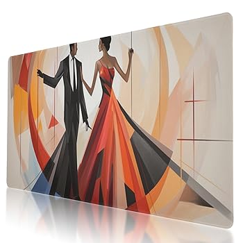【中古】丈夫なラテンダンスパフォーマンスデザインマウスパッド 35.5 x 16インチ 滑り止めベース 防水 長時間のゲームに快適|AJIMURA-SHOP