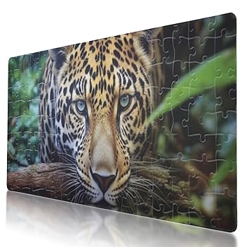 【中古】【未使用】丈夫なパズルデザインマウスパッド 35.5 x 16インチ 滑り止めベース 防水 長時間のゲームに快適