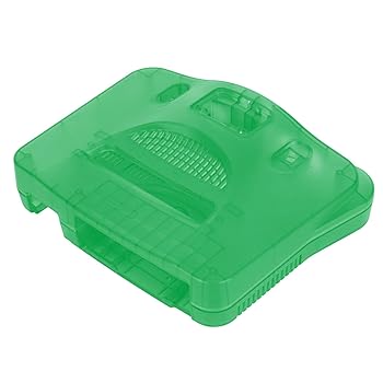 【中古】N64 用ゲームコンソール保護ケース、レトロビデオゲームコンソール半透明ケース、上部、下部、電源、リセット、ドライバー付き (半透明のシアン)