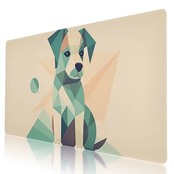 【中古】丈夫なかわいい子犬デザインマウスパッド 35.5 x 16インチ 滑り止めベース 防水 長時間のゲームに快適|AJIMURA-SHOP