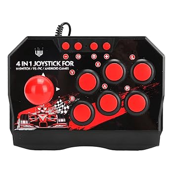 【中古】SUNGOOYUE 有線アーケードファイトスティック ジョイスティック アーケードゲーム ファイティングジョイスティック USBポート付き メタルジョイ