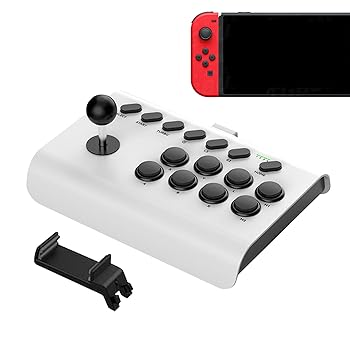 【中古】【未使用】アーケードファイトジョイスティック | ターボ/マクロ機能付きユニバーサルアーケードゲーム格闘ジョイスティック | PC およびレトロゲームコン
