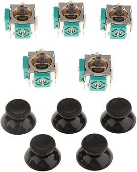 【中古】LUNAMY 5x3Dアナログモジュール用の5個のサムスティックキャップ