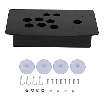 【中古】【未使用】アーケードパネル ジョイスティック ゲームパネル ブラック DIY セットキット パネルと傾斜ケース 交換用パネルマウント アーケード ジョイステ